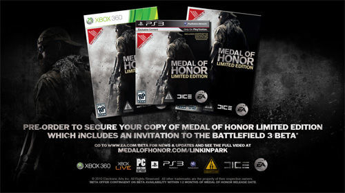 La edición limitada de Medal of Honor incluirá una invitación a la beta de Battlefield 3